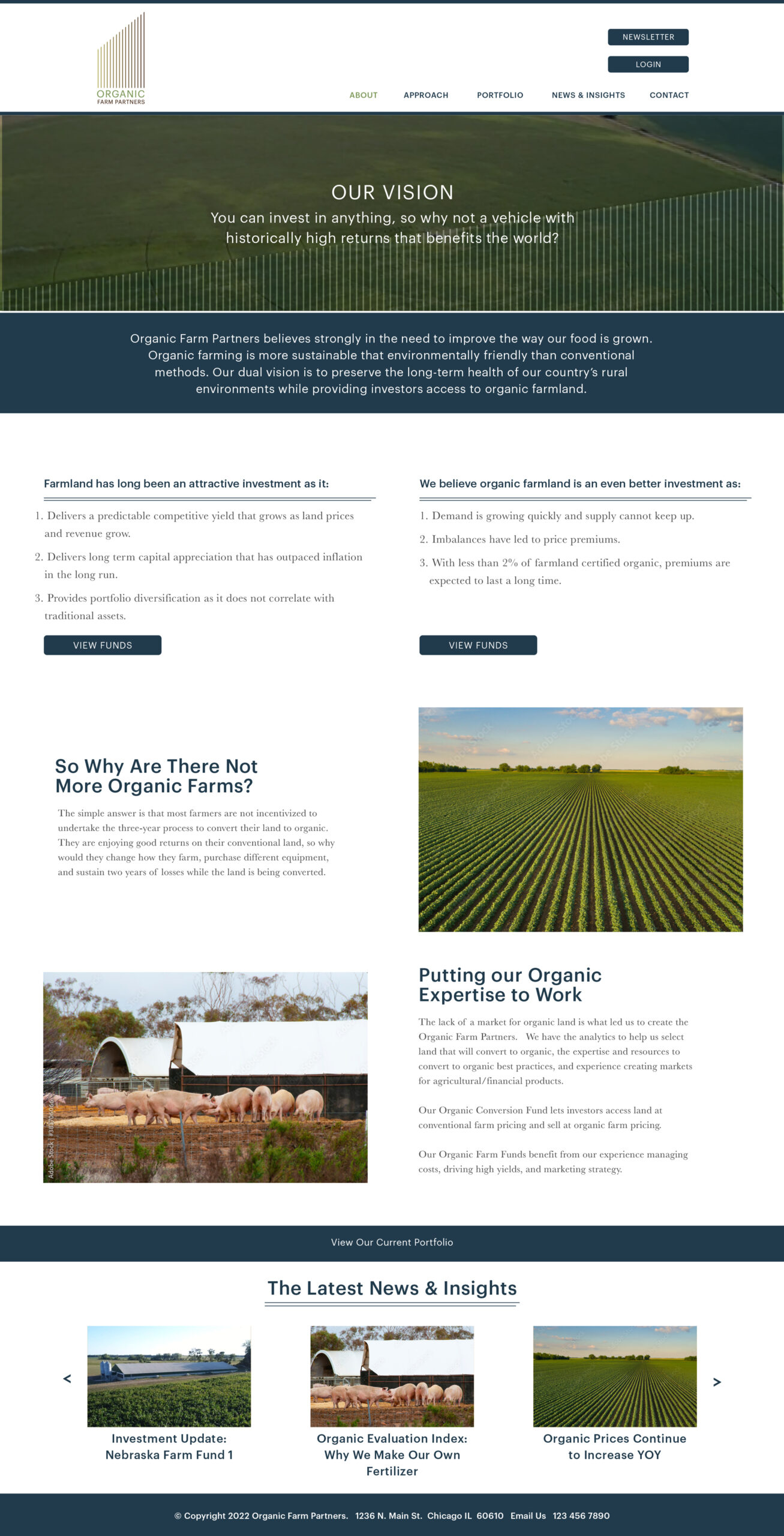 Organic Farm Partners Website Design